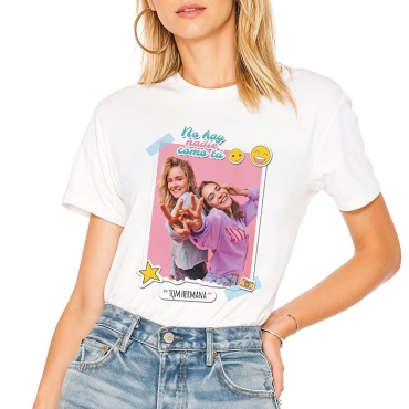 Camisetas con entrega en 24/48h en manga corta, personalizadas con tu foto y frase