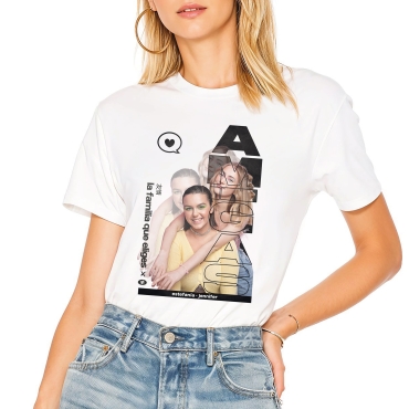 Camisetas con entrega en 24/48h en manga corta, personalizadas con tu foto y frase.