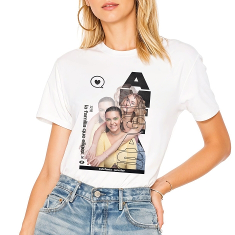Camisetas con entrega en 24/48h en manga corta, personalizadas con tu foto y frase.