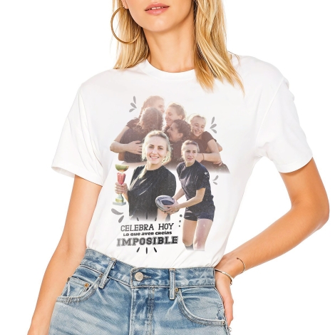 Camisetas con entrega en 24/48h en manga corta, personalizadas con tu foto y frase