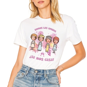 Camisetas con entrega en 24/48h en manga corta, personalizadas con tu foto y frase