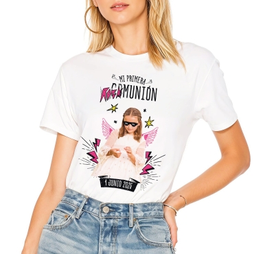 Camisetas con entrega en 24/48h en manga corta, personalizadas con tu foto y frase